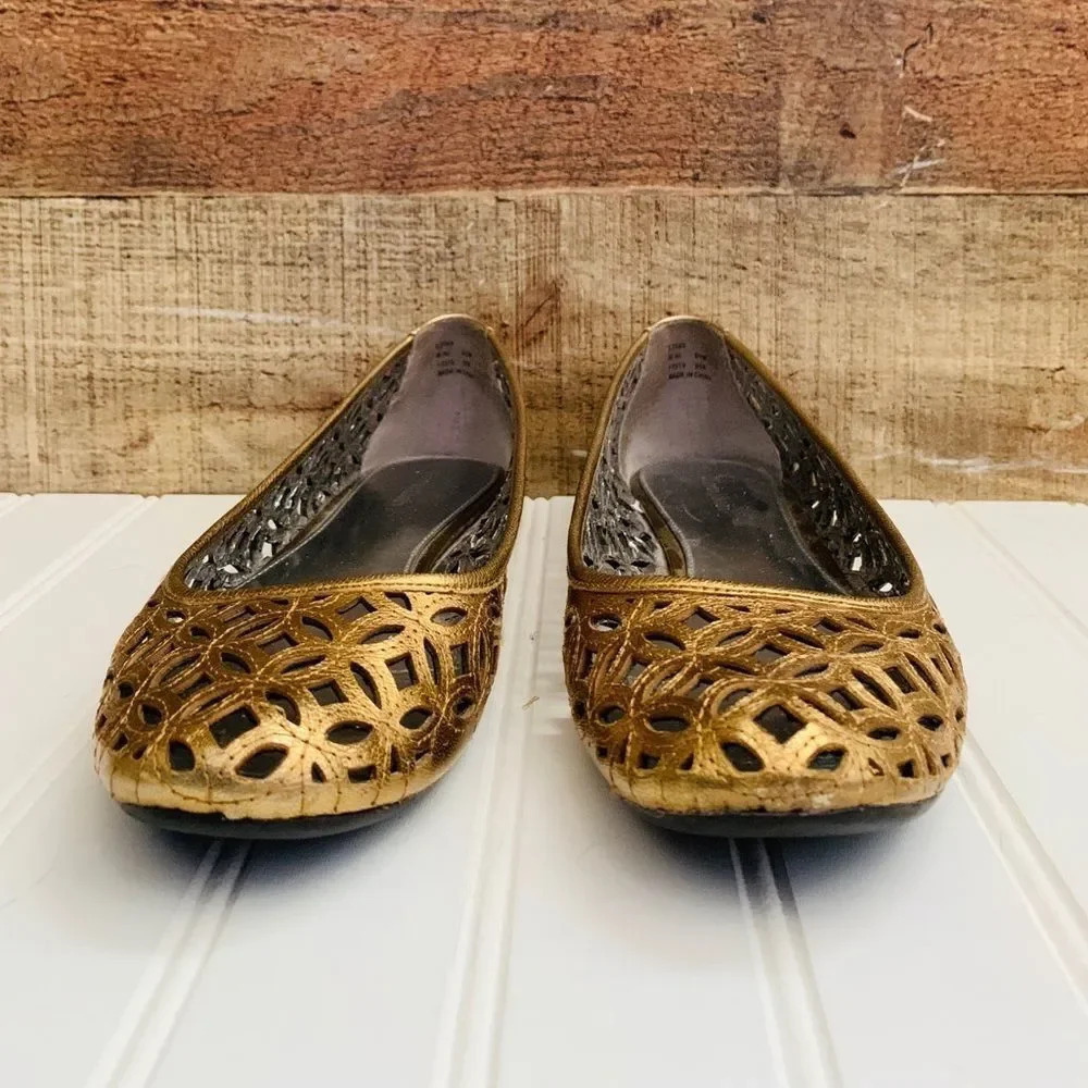 Calvin Klein Metallic Flats - Picture 3 of 6